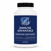 Supplement bottle labeled 'Immune Advantage' on a white background