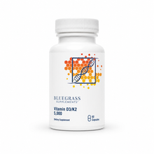 Supplement bottle labeled 'Bluegrass Supplements' on a white background