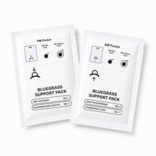 Two Bluegrass Support Packets on a white background