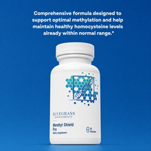 Supplement bottle labeled 'Bluegrass Supplements' on a blue background