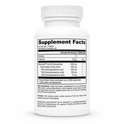 Supplement bottle with label showing 'Supplement Facts' on a white background