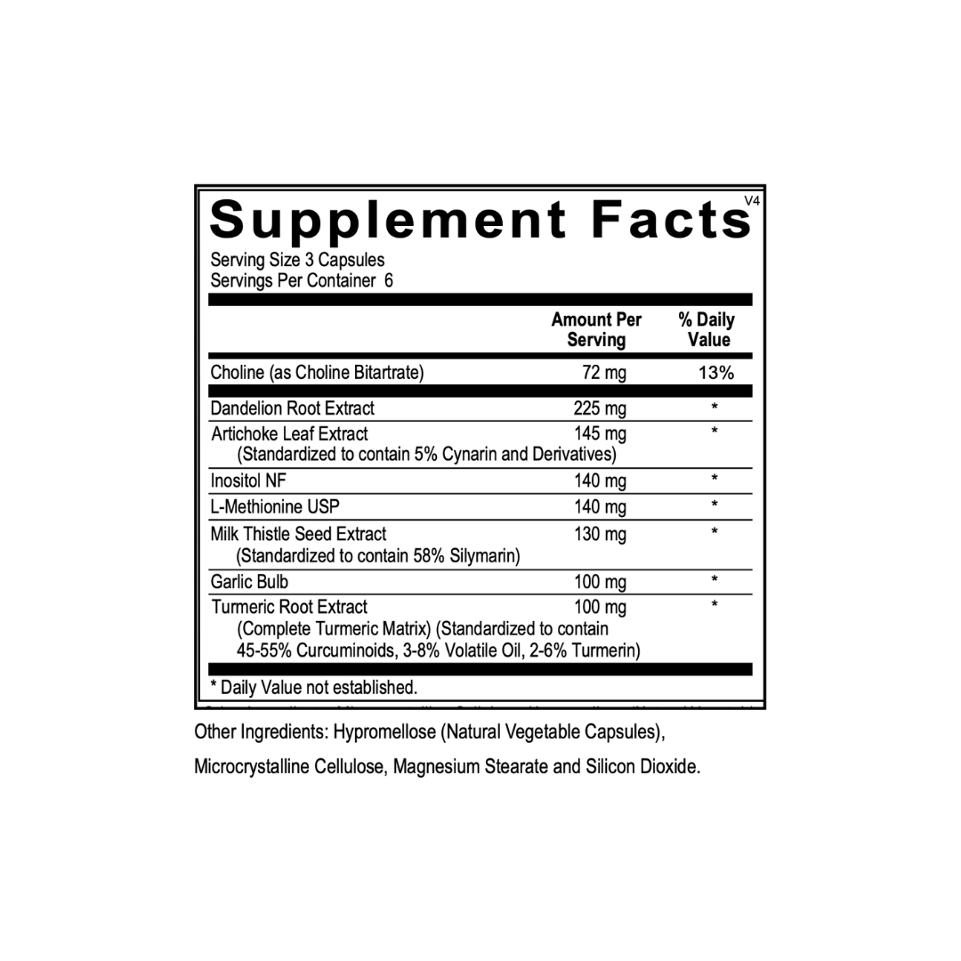 Supplement facts label with various extracts and their amounts on a white background