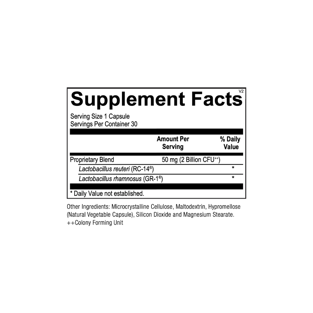 Supplement facts label on a white background