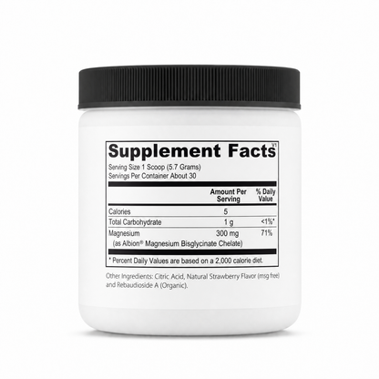 Supplement container with 'Supplement Facts' label on a white background