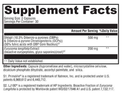 White background supplement facts label with black text listing nutritional information and ingredients.