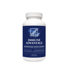 Supplement bottle labeled 'Immune Advantage' on a white background.