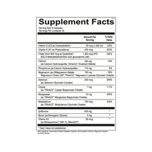 Supplement facts label on a white background.