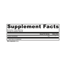 Supplement facts label with text on a white background.