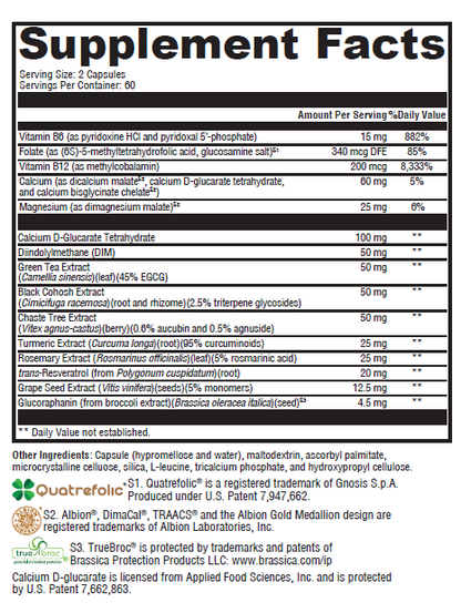 White background supplement facts label with black text listing nutritional information and ingredients.