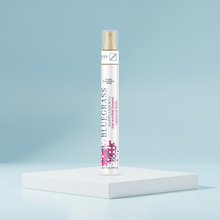 Bluegrass hair and nail spray bottle on a light blue background