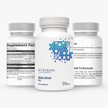 Three supplement bottles labeled 'Bluegrass Supplements' on a white background.