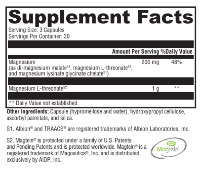 Supplement facts label with text on a white background.