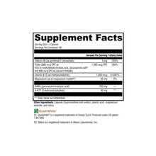Supplement facts label on a white background. 