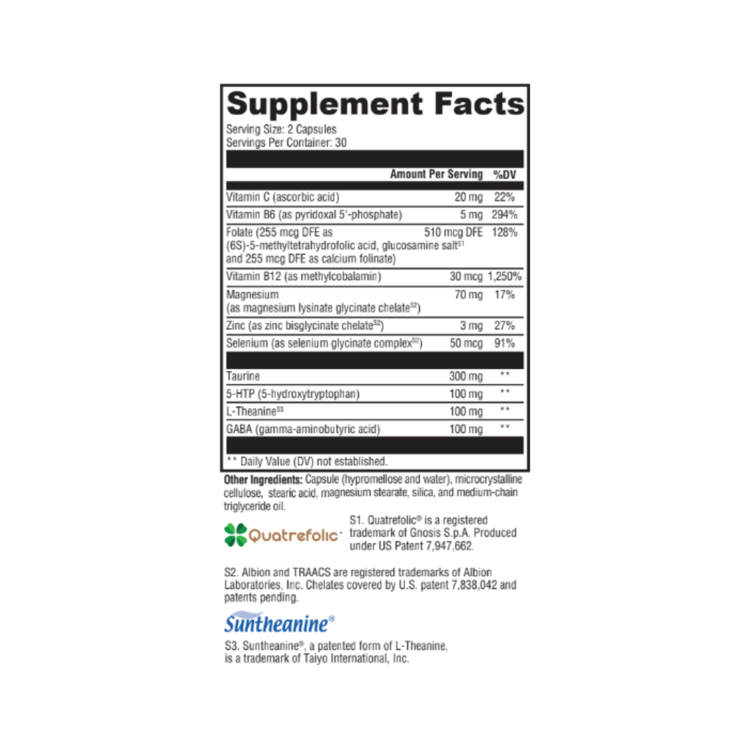 White background supplement facts label with black text listing nutritional information and ingredients.