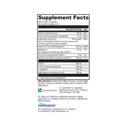 White background supplement facts label with black text listing nutritional information and ingredients.