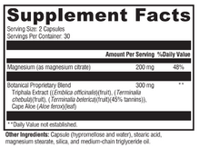 White background supplement facts label with black text listing nutritional information and ingredients.