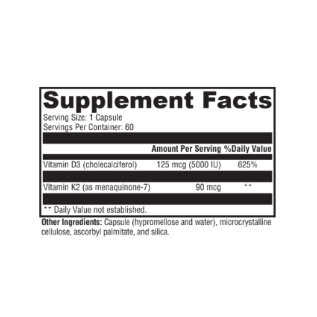 White background supplement facts label with black text listing nutritional information and ingredients.