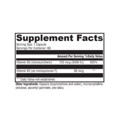 White background supplement facts label with black text listing nutritional information and ingredients.